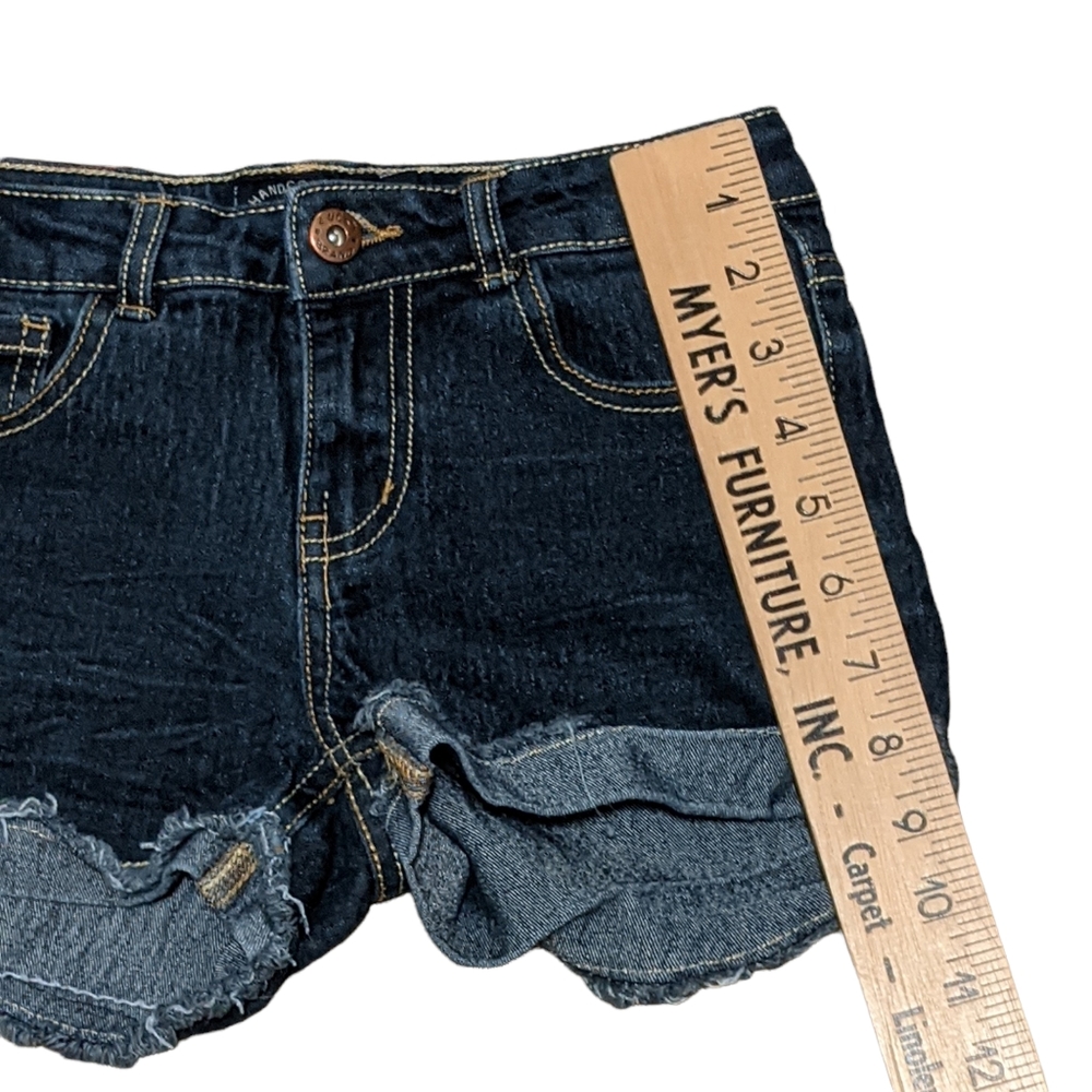 4/$25  Lucky Riley girls shorts frayed rolled hem stretchy girls size 10 - Picture 4 of 9